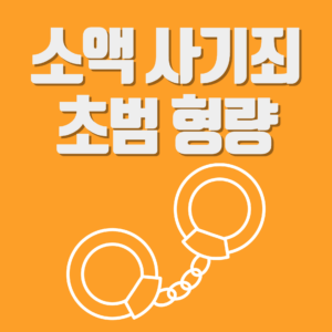 소액 사기죄 초범 형량